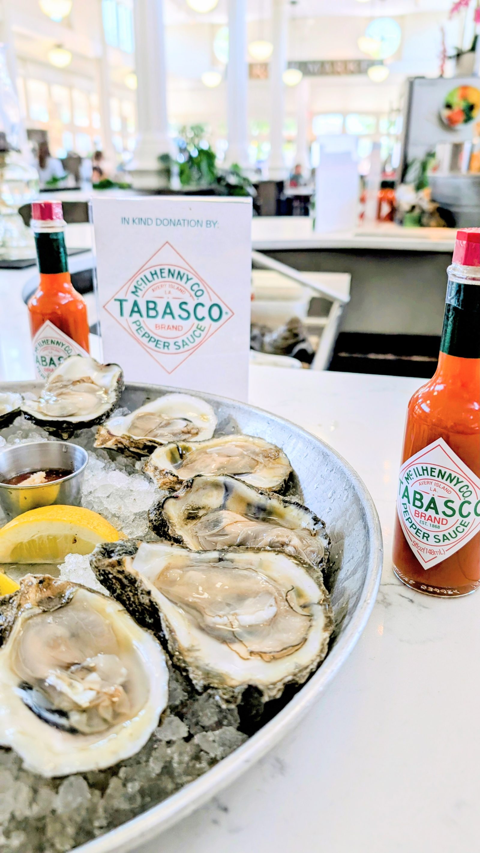 Fresh Gulf oysters at the 150th anniversary celebration