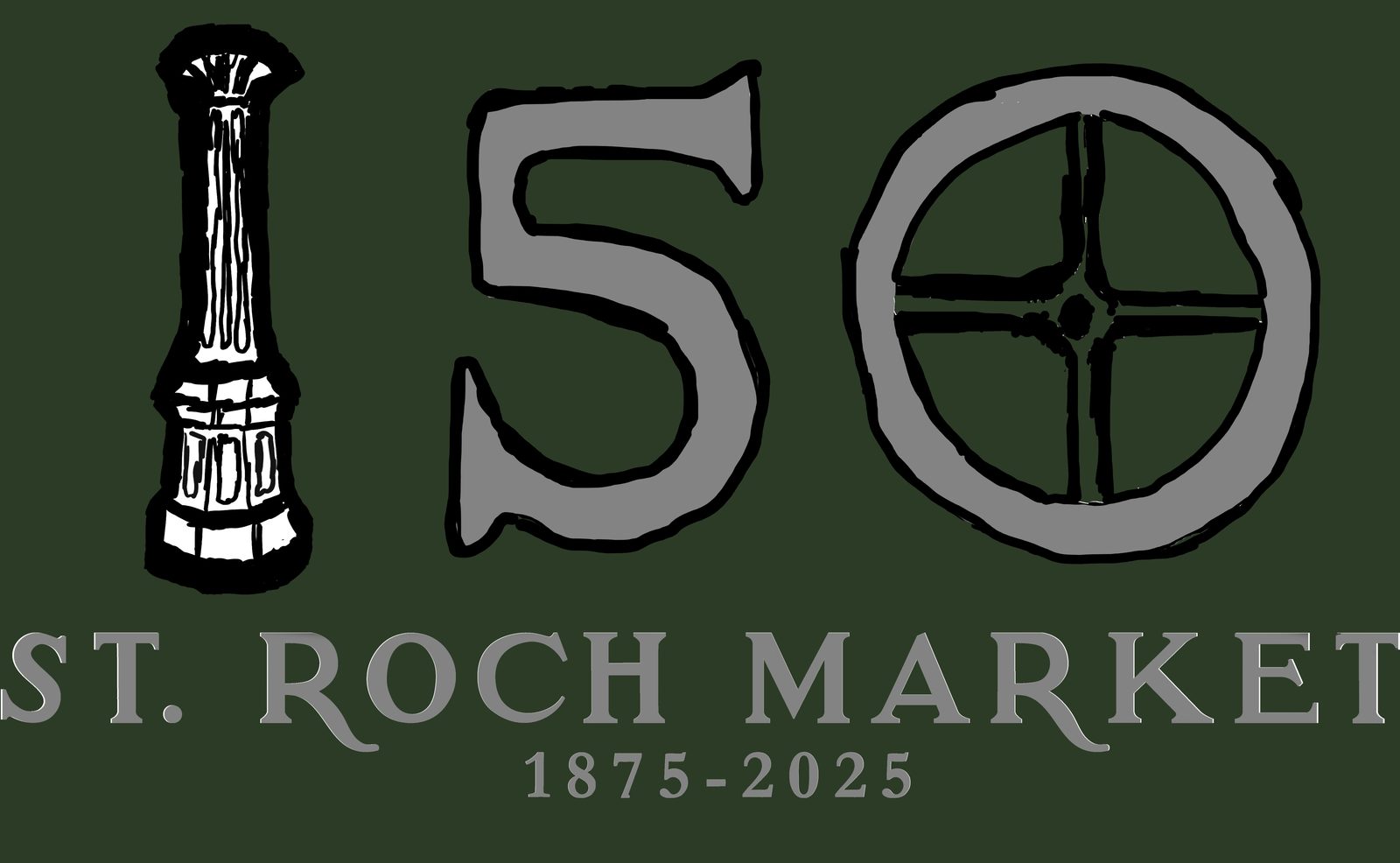 St. Roch Market 150th Anniversary logo