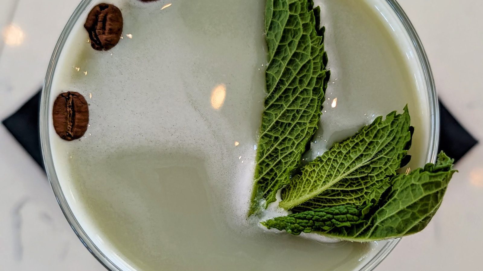 The Mint Espresso Martini at Roch's Reprieve inside St. Roch Market